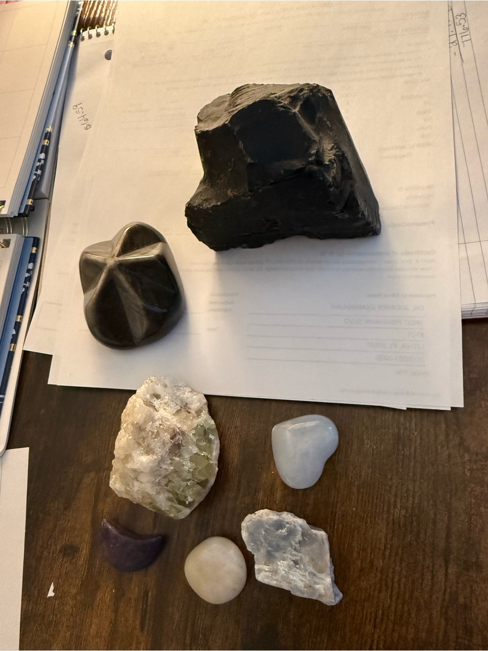 Mixed Crystal and Stone Lot - Black Shungite & Assorted Tumbled Gems